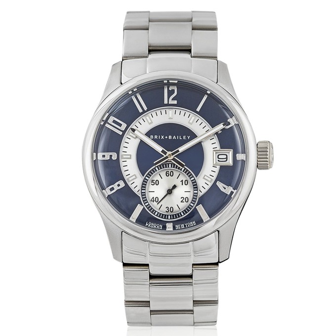 Brix + Bailey Stainless Steel Men's Watch | 40mm Quartz from Sostter