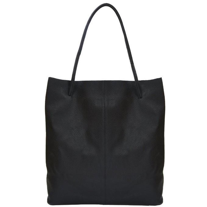 Black Leather Hobo Shoulder Bag - Brix + Bailey from Sostter