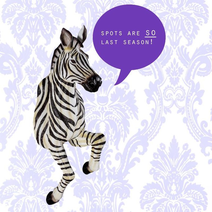 Giant 1.3m Resin Zebra Wall Hanging Decor Piece from Sostter