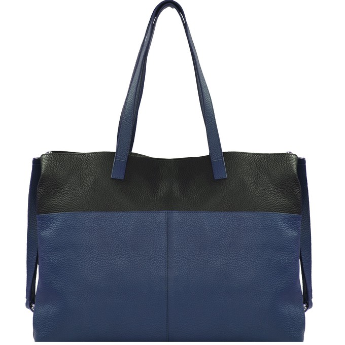Royal Blue Leather Tote Bag - Crossbody & Eco-Friendly from Sostter