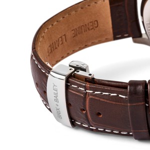 Warm Brown Triple Numbered Watch - Stainless Steel Case from Sostter