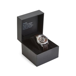 Warm Brown Triple Numbered Watch - Stainless Steel Case from Sostter