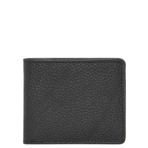Men's Black Leather Wallet - Sustainable, Compact Design from Sostter