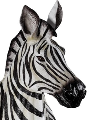 Giant 1.3m Resin Zebra Wall Hanging Decor Piece from Sostter