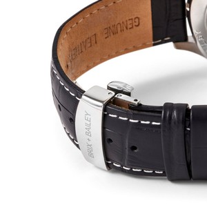Brix + Bailey Simmonds Yellow Silver Watch, 40mm, Leather Strap from Sostter