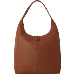 Camel Leather Zip Top Hobo Bag - Large, Boho Style from Sostter
