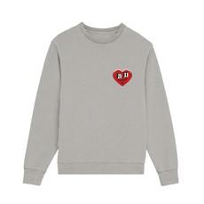 NOLZZA HEART GREY CREWNECK via SSEOM BRAND