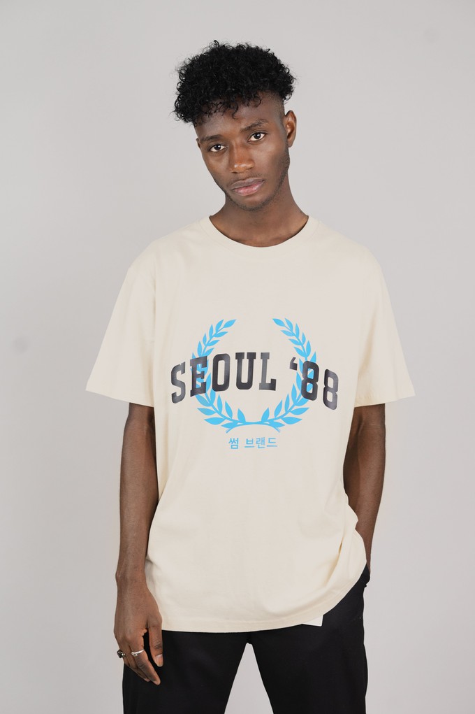 SEOUL 88 BEIGE TEE from SSEOM BRAND