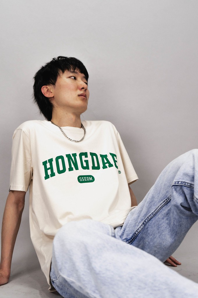 HONGDAE GREEN TEE from SSEOM BRAND