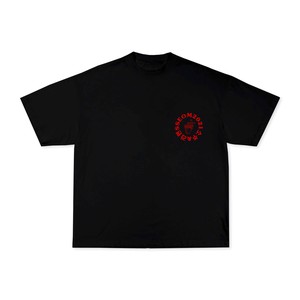 SOJU & RAMYUN BLACK TEE from SSEOM BRAND