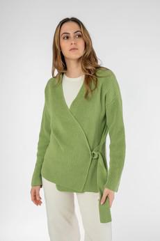 Cardigan in a light-green wrap look via STORY OF MINE