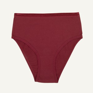 Organic Cotton High-Rise Brief in Garnet from Subset