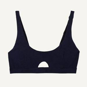 Organic Cotton Keyhole Soft Bra in Marine from Subset