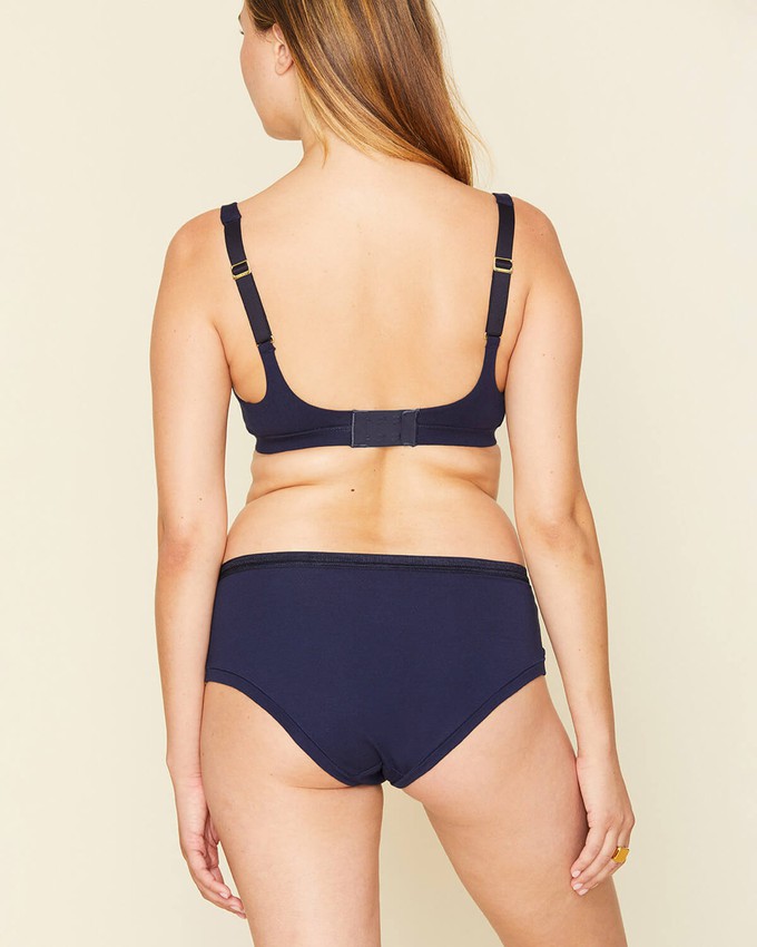 Organic Cotton Keyhole Soft Bra in Marine from Subset