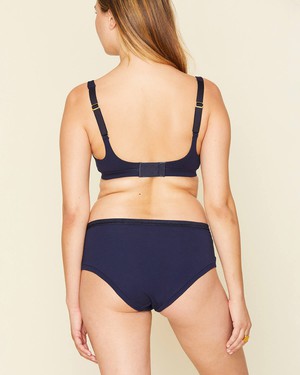 Organic Cotton Keyhole Soft Bra in Marine from Subset