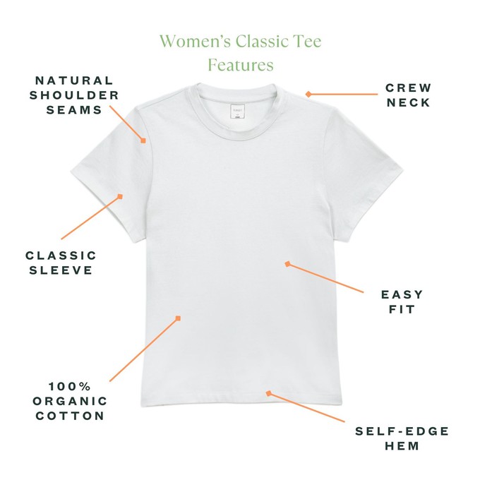 Organic Cotton Classic Tee in Cloud from Subset