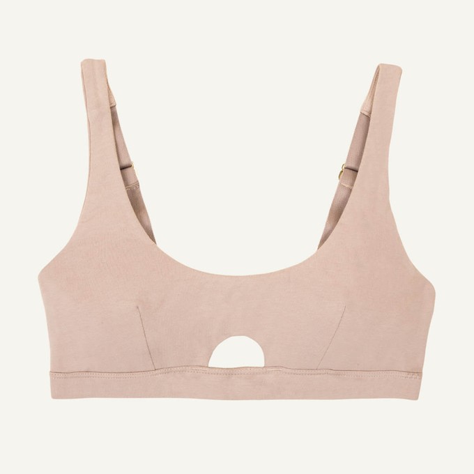 Organic Cotton New Keyhole Soft Bra in Stone from Subset