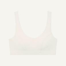 Organic Cotton Scoop Bralette in Cloud Nine via Subset