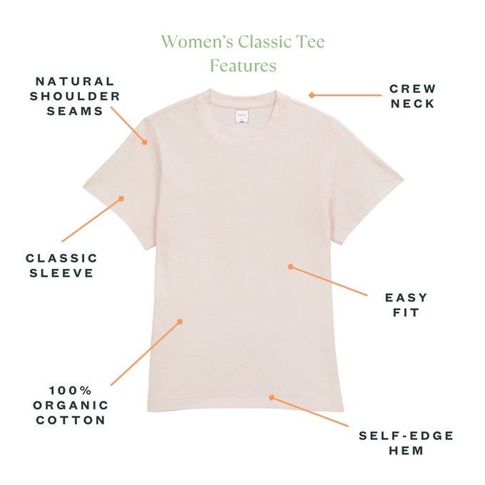 Organic Cotton Classic Tee in Pearl from Subset
