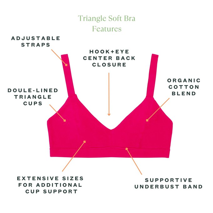 Organic Cotton Triangle Soft Bra in Aurora from Subset