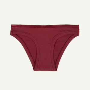 Organic Cotton Low-Rise Bikini in Garnet from Subset