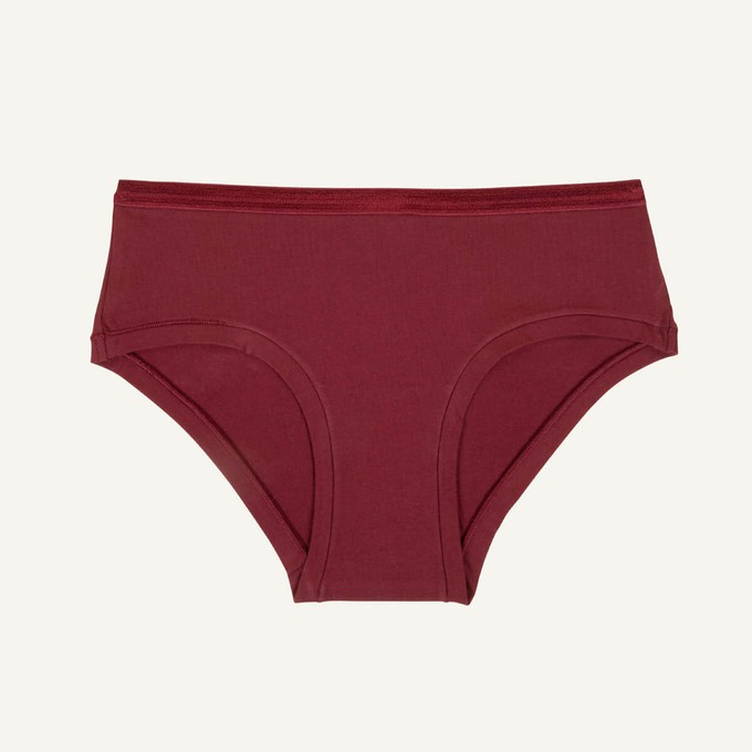 Organic Cotton Mid-Rise Hipster in Garnet from Subset