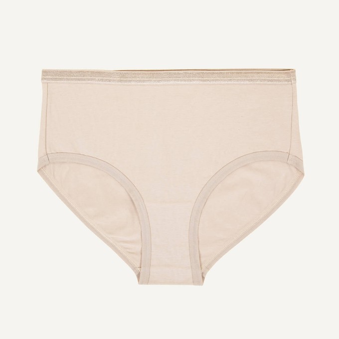 Organic Cotton Mid-Rise Brief in Stone from Subset