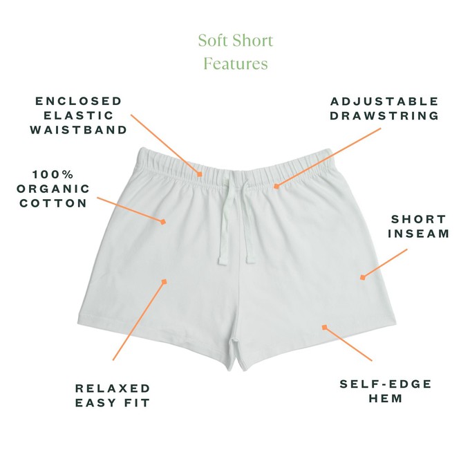 Organic Cotton Soft Short in Cloud from Subset