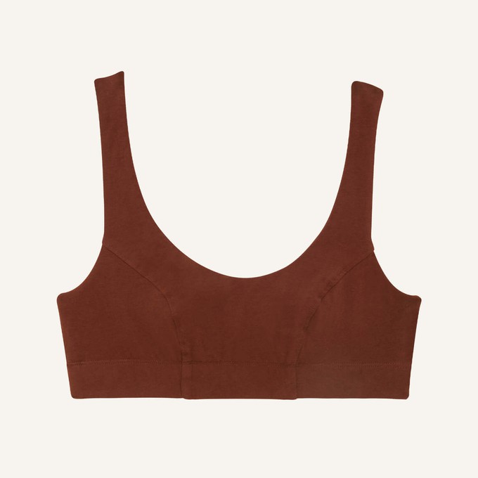 Organic Cotton Scoop Bralette in Cacao from Subset