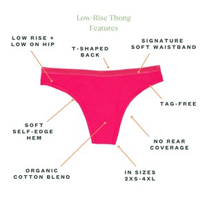 Organic Cotton Low-Rise Thong in Aurora from Subset