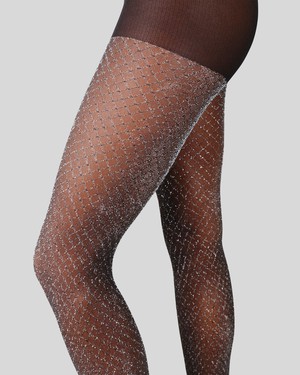 Casey Shimmery Fishnet Tights from Swedish Stockings
