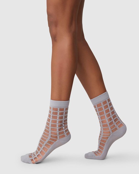Alicia Grid Socks from Swedish Stockings