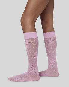 Rosa Lace Knee-Highs via Swedish Stockings