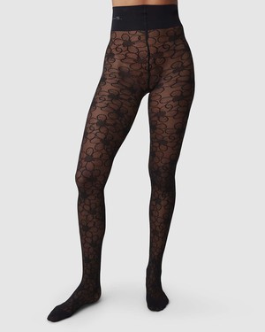 Maja Flower Tights from Swedish Stockings