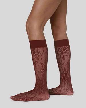 Rosa Lace Knee-Highs from Swedish Stockings