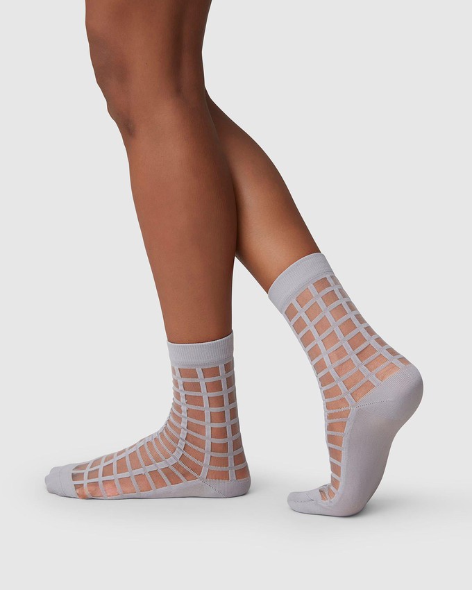 Alicia Grid Socks from Swedish Stockings
