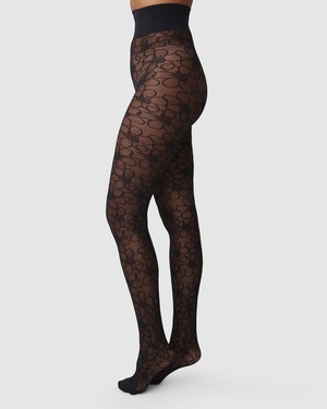 Maja Flower Tights from Swedish Stockings