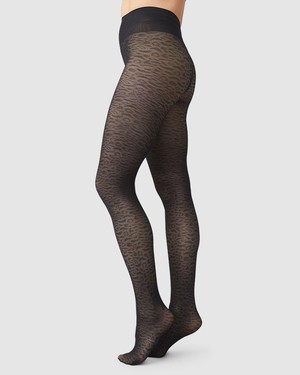 Emma Leopard Tights from Swedish Stockings