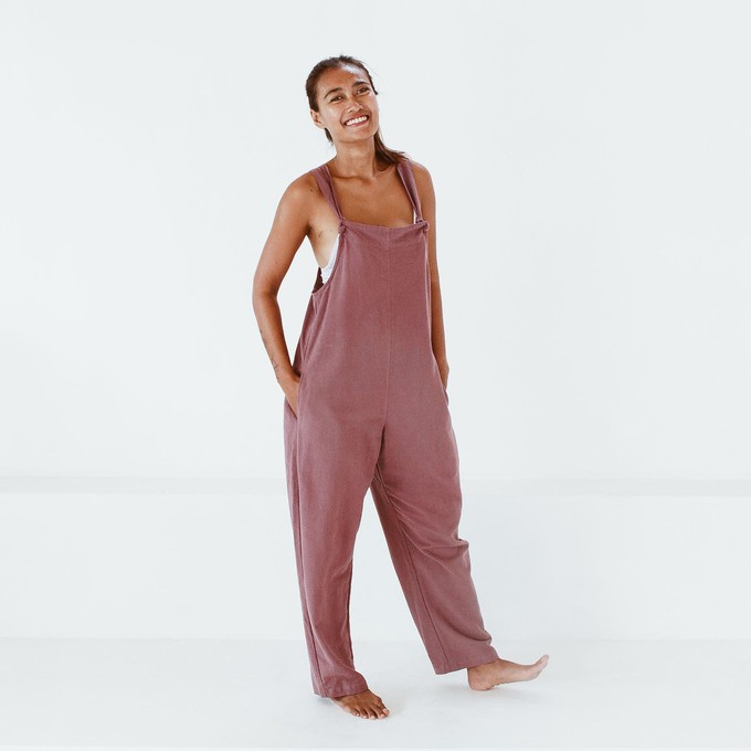 Trouser suit - upcycled 100% cotton - marsala from The Driftwood Tales Trouser suit - upcycled 100% cotton - marsala from The Driftwood Tales