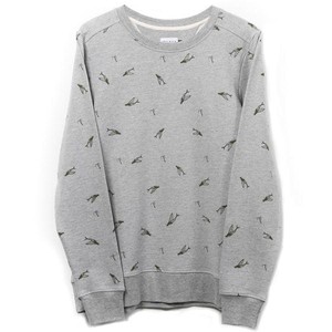 Sweatshirt - biologisch katoen - vliegende vrouw vissen en haakjes - Grijs melange from The Driftwood Tales Sweatshirt - biologisch katoen - vliegende vrouw vissen en haakjes - Grijs melange from The Driftwood Tales