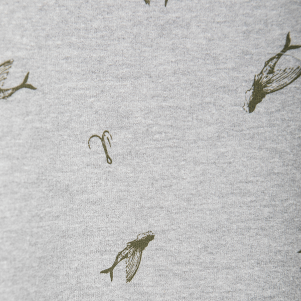 Sweatshirt - biologisch katoen - vliegende vrouw vissen en haakjes - Grijs melange from The Driftwood Tales Sweatshirt - biologisch katoen - vliegende vrouw vissen en haakjes - Grijs melange from The Driftwood Tales