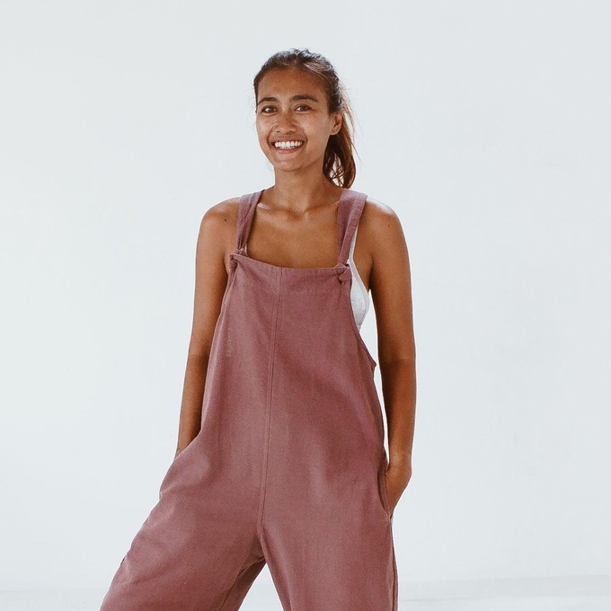 Trouser suit - upcycled 100% cotton - marsala from The Driftwood Tales Trouser suit - upcycled 100% cotton - marsala from The Driftwood Tales