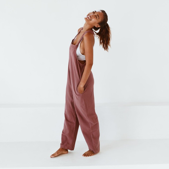 Trouser suit - upcycled 100% cotton - marsala from The Driftwood Tales Trouser suit - upcycled 100% cotton - marsala from The Driftwood Tales