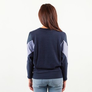 Sweatshirt - AMY - gemaakt van 4 verschillende gerecyclede stoffen: blauw, blauw, denim from The Driftwood Tales