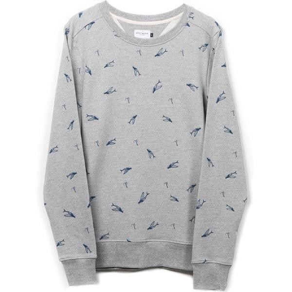Sweatshirt - biologisch katoen - vliegende vrouw vissen en haakjes - Grijs melange from The Driftwood Tales Sweatshirt - biologisch katoen - vliegende vrouw vissen en haakjes - Grijs melange from The Driftwood Tales