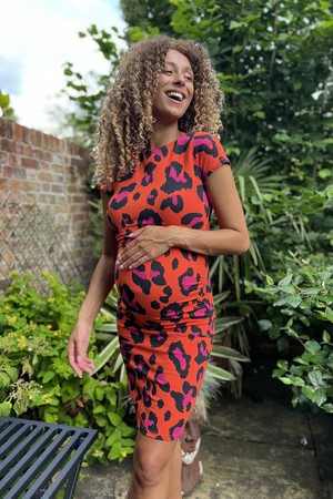 Matilda Leopard Print Maternity Dress from Tilbea London