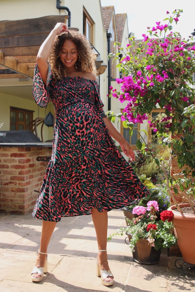 Holly Maternity & Nursing Midi Dress from Tilbea London