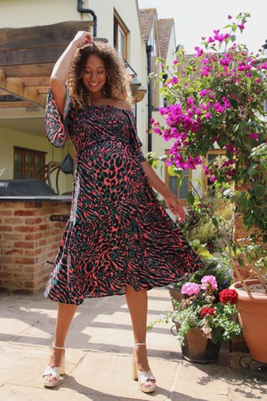 Holly Maternity & Nursing Midi Dress from Tilbea London