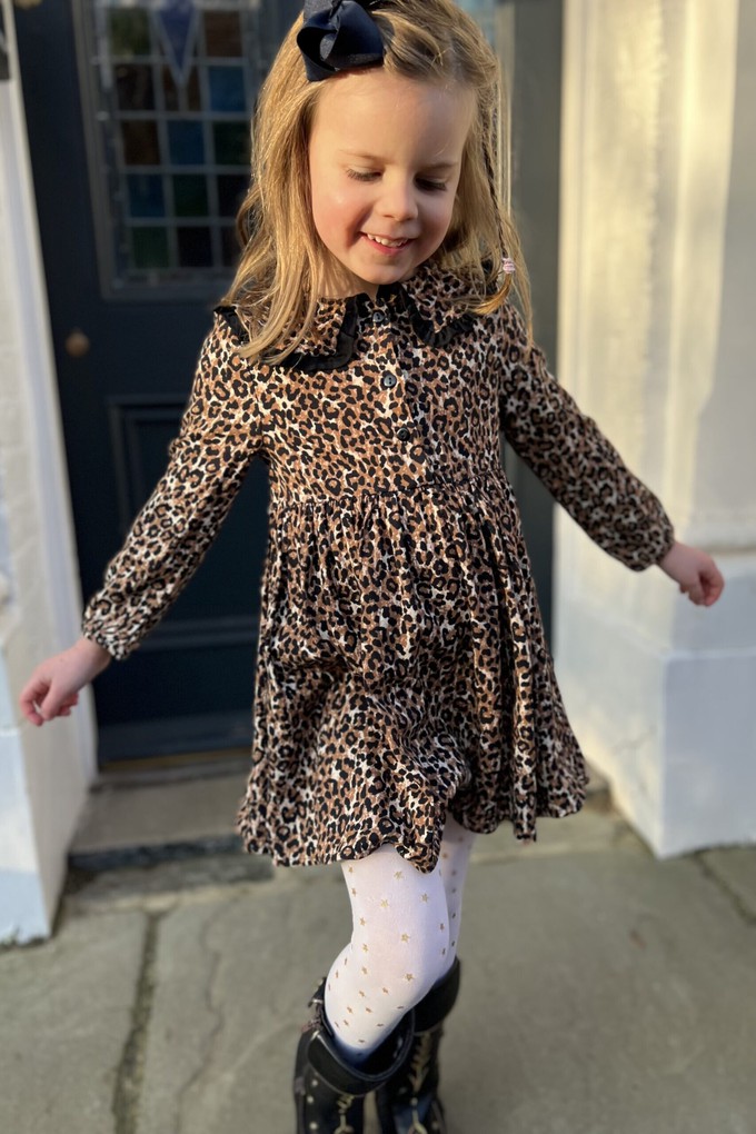 Bumble Leopard Print Girls Dress from Tilbea London