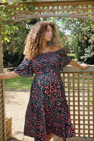 Holly Maternity & Nursing Midi Dress from Tilbea London